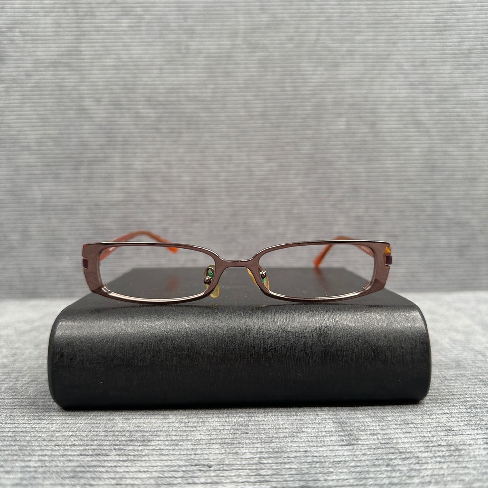 Vogue VO 3535 705 Rectangular Y2K Eyeglass Frames Burgundy Orange Gold 49-17-140